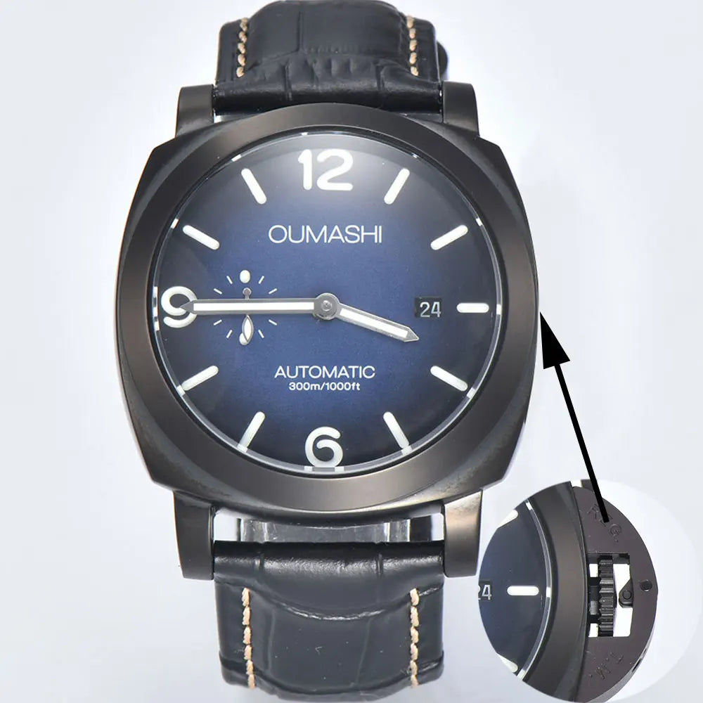 New 44MM ST2555 Movement Watches Stainless Steel Box Men'S Automatic Mechanical Watch Sapphire Glass Leather Bracelet