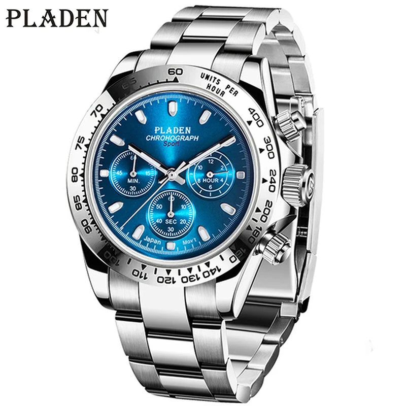 New Watch for Men Luxury Rubber Strap Chronograph Sport Wristwatch Business Luminous Dive Male Clock Dropshipping 2022