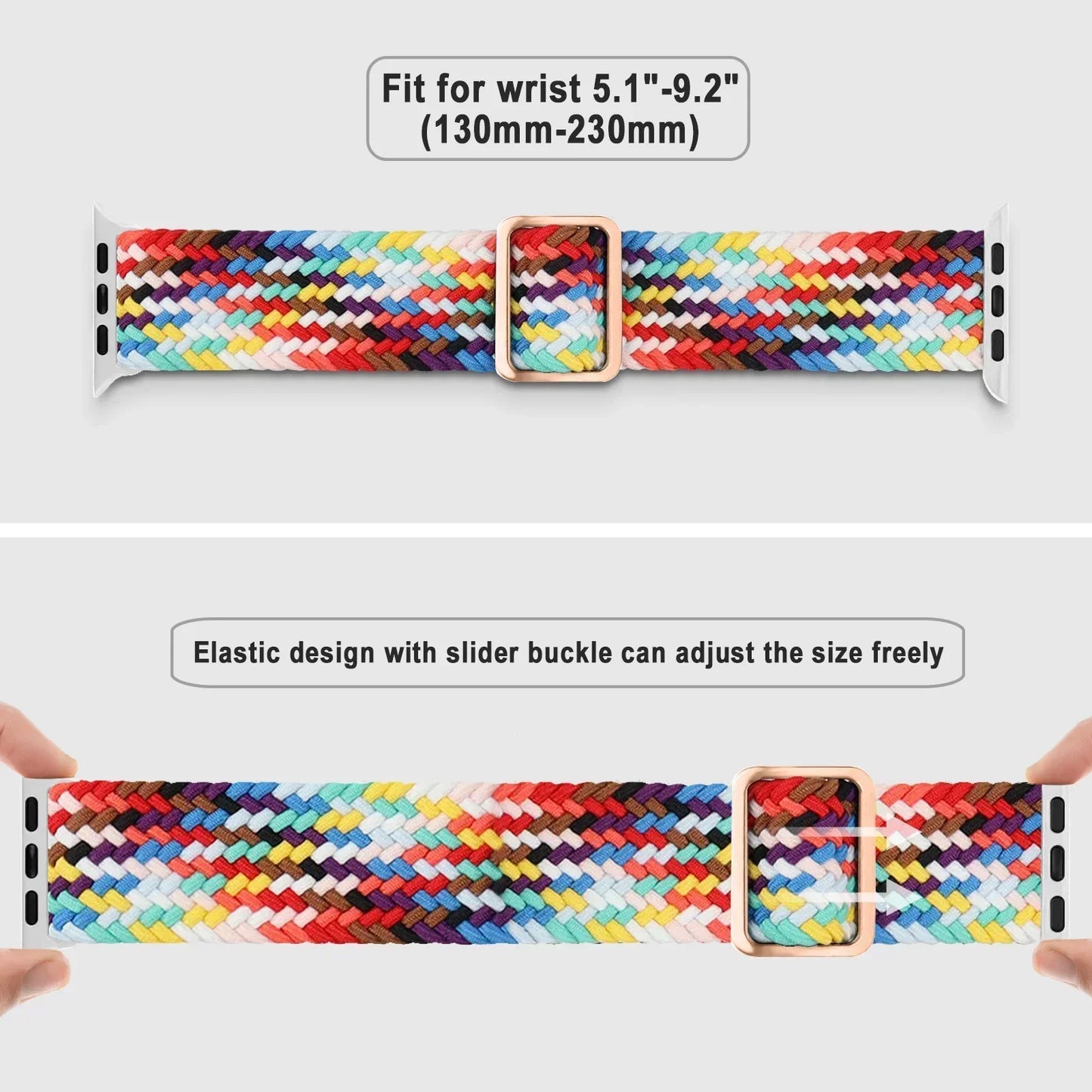 Braided Loop for Apple Watch Strap 44Mm 40Mm 45Mm 41Mm 42Mm 38Mm 49Mm Elastic Solo Bracelet Iwatch Series 7 Se 3 6 Ultra 8 Band