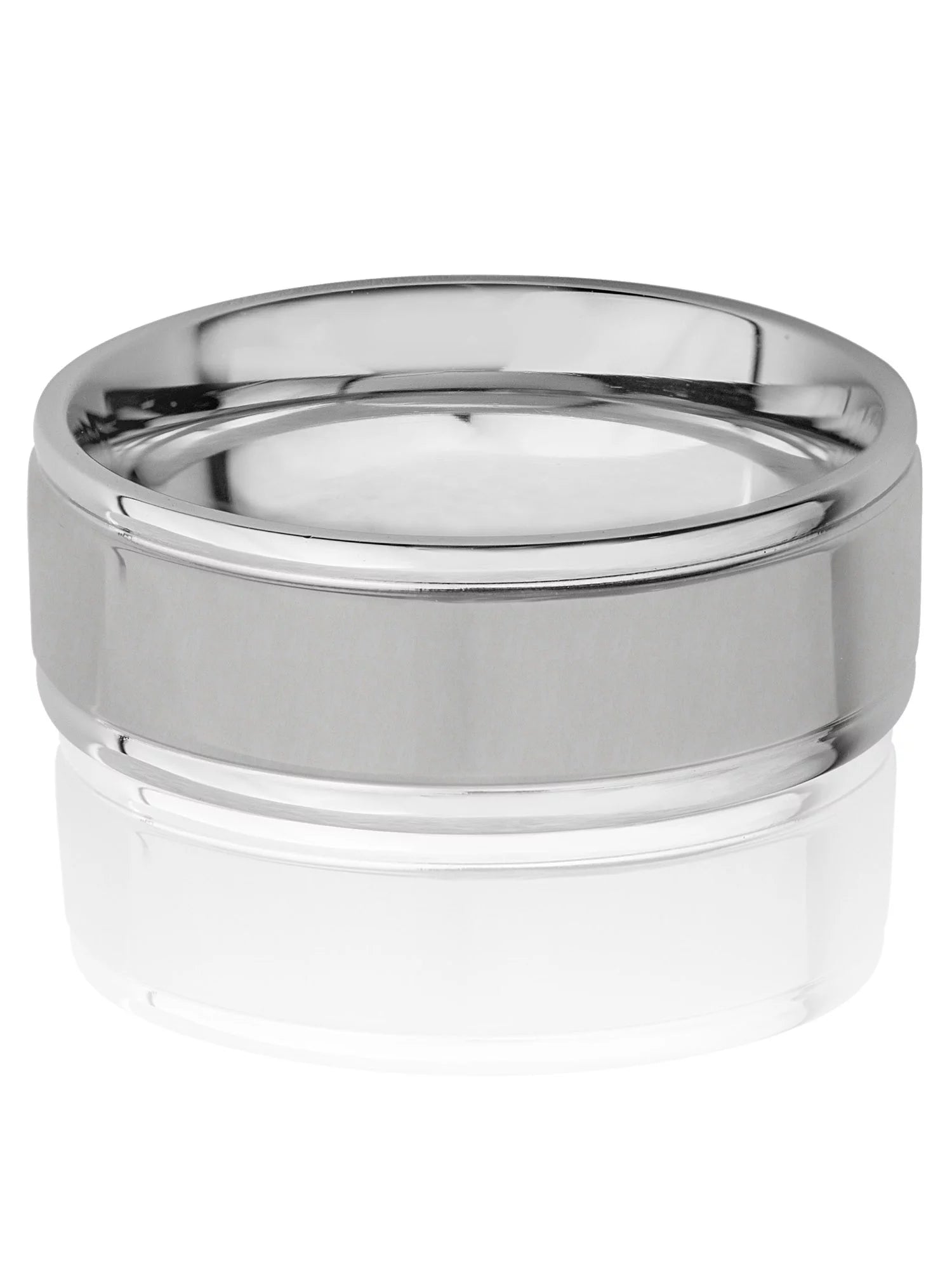 Stainless Steel Dual Finish Grooved Ring (8Mm)