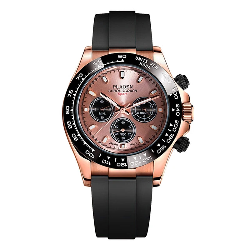 New Watch for Men Luxury Rubber Strap Chronograph Sport Wristwatch Business Luminous Dive Male Clock Dropshipping 2022